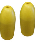 Two Yellow Bullet Shrimp Trap Float 5x11 Inch 2 Pack High Density Foam Buoys for Shrimp Pots and Line Marking Boat Moorage Marker.