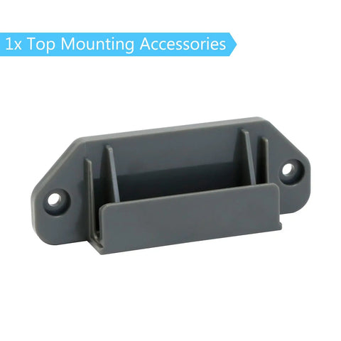 Gray top mounting bracket from Extra Wide Retractable Baby Gate Replacement Parts Kit Gray Full Set With Wall Mount Brackets Latches Hooks And Screws