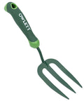 Three-Prong Garden Hand Fork With Carbon Steel Construction And Grip-Friendly Rubber Handle, Rust-Resistant Small Weeder