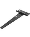 Close-up of single black T shape triangle hinge from 4 Pack Black T Shape Triangle Door Hinges 3 Inch For Cabinets Gates Sheds Wood Boxes Durable
