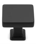 Matte Black Cabinet Knobs Set Of 10 Square Single Hole Pulls Built To Last For Kitchens And Bathrooms Durable Metal Hardware That Stays Rugged In Humid Environments Fits Standard Cabinets Easy Install. Matte black square cabinet knob, solid metal