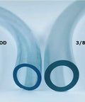 Comparison of standard and HD tubing for Beefy Oil Drain Valve Kit With Heavy Duty 3 Foot Stainless Steel Hose M12-1.25.