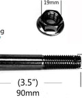 Anti-Rattle Hitch Pin Kit With Keeper Grip Clip For 2-Inch Receiver Hitches, Locking Security And Nut, detailed dimensions