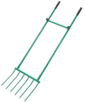Heavy Duty Garden Broadfork With Dual Handles, 59 Inch Long Steel Pitch Fork, 16 Inch Wide Broadfork With 6 Steel Tines