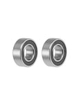 Deep Groove Ball Bearing 7mm Inner Diameter 14mm Outer Diameter 5mm Width Heavy Duty Double Sealed Chrome Steel Z2 Low Noise ABEC 1 P0 Pack Of 2
