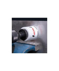 Sturdy Bimetallic Hole Saw With Fine Teeth HSS Co 8 For Metal Cutting in action on metal, showing smooth performance