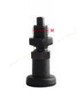 Built Tough Self Locking Return Indexing Pin Plunger With Sturdy Black Plastic Knob for precise jig alignment.