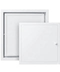 Solid Galvanized Steel Crawl Space Access Panel With No Fuss Thumb Screw For Quick PVC And Wiring Drywall Hatch Covers clean white design single square panel.
