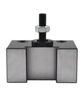 Hella Rigid Bxa 250-204 Wedge Piston Quick Change Tool Holder For Cnc And Mini Metal Lathes Accepts Three Quarter And One Inch Shanks With Top Shelf Turning Support, front view.