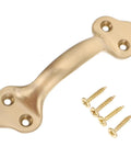 Brass Cabinet Handle 125mm Center To Center Matte Finish Modern Door Pulls For Wardrobe Drawers And Window Hardware Easy Install Durable