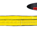 Yellow web lifting sling, 2-inch x 8-foot with twisted eyelets, part of a 4 Pack Beefy 2 Inch By 8 Foot Web Lifting Slings With 6400 Lbs WLL