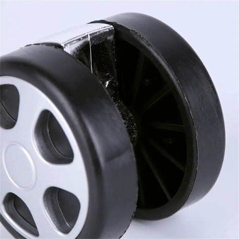 Close-up of Top Tier Silent Roller Blades For Office Chairs 60mm Universal Swivel Caster showcasing heavy duty rubber wheels.