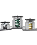 Ditch Shaky Vibes And Lock In Rock Solid Stability With Heavy Duty Industrial Vibration Isolator Mount Featuring Adjustable 50Kg Spring Shock Absorber For Ac Units And Machinery Equipment including three sizes with color-coded springs.