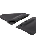 Two Pack Marine Grade Stabilizing Fins for Outboard Motors Up to 150HP with External Hydrofoil, black fins, angled view