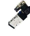 4V210-08 AC220V Pneumatic Solenoid Valve 5 Way 2 Position Control Valve For Double Acting Cylinders In Industrial Automation With 50 To 60Hz Power And Durable Copper Coil For Reliable Quick Switching, side view