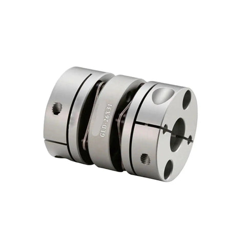 Heavy Duty Aluminum Double Disc Flexible Coupler Shaft For Engines featuring connection holes and smooth finish for tight setups.
