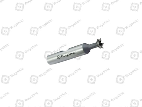 Buyohlic double-edged dovetail cutter end mill, side view, 60°, HSS, 3/8 in shank