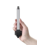 Compact Direct Current Linear Actuator With 6V 12V 24V Options 50mm Stroke 150 mm per sec Speed 15kg Lift Ideal For Cabinets Window Openers Robotics And Home Automation Plug And Play Ready Diy Projects And Smart Home Systems, held in hand