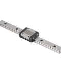 Top Notch MGN15 Linear Motion Slide Rail For Industrial Automation, 15mm Wide Rail Core, 200mm Standard Length, Precision Guide For Machinery, Smooth Sliding Performance, Durable Aluminum Build, shown with carriage