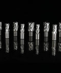 OSCARBIDE annular cutter set, 13-piece, silver steel cutters on a black reflective surface