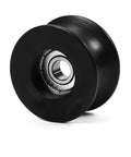 Nylon Pulley Wheel 8x40x20mm U Shape Groove Guide Bearing Rail Ball Wheel Black Durable Nylon Wheel for Machinery and DIY Projects, Reducing Vibration and Improving Smooth Motion in a Heavy Duty Pulley System, black nylon pulley wheel with bearing