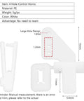 RC Airplane Control Horns And Clevis Kit 4 Hole Design White PE Material 1mm Clevis Dimensions Shown