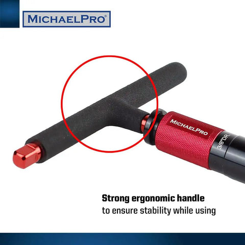 Gift Edition 1/4 And 3/8 Inch Drive T Handle Wrench Set With Spinner Handle, strong ergonomic T-handle and bit detail