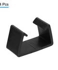 Four Pack Patio Furniture Clips For Outdoor Lounge Sets 71mm Diameter Rattan Sofa Clamps And Wicker Fasteners Durable Black Plastic Clip