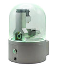 Ultra Mini Desktop CNC Machine Model with G Code Control under transparent dome cover showing aluminum alloy structure