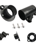 Slick And Durable Tidevib Marine Cable Conduit Split Sleeve Kit Features Flange Connector For Easy Install On Yacht Outboard Engine Wires To Protect Hoses From Damage Without Messy Wire Disconnects., black plastic split marine cable conduit sleeve kit with flange and screws for yacht wiring