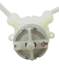 Front view of 2PCS DC 5V micro peristaltic pump small flow metering self-priming pump, showcasing compact design and tubing