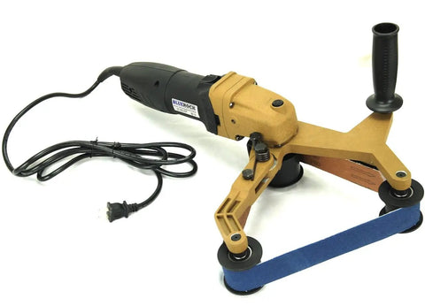 Straight Up Workhorse 40A Pipe Sander And Polisher with 25 Sanding Belts, 110V motor and adjustable handle for metal tubing.