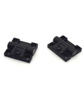 Two Pack Black Nylon Adjustable Torque Hinge Position Control Hinges for cabinets, furniture, woodworking, and electronics.