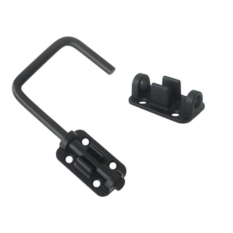 Sliding Door Loop Lock U Shaped Metal Flip Bolt Latch For Uneven Doors Small Slide Latches Hardware Matte Black Finish Easy Installation