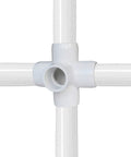 12 Pack 5 Way PVC Fittings 1 Inch Schedule 40 Elbow Connectors For Furniture Building Greenhouse Shed Tent Connections installed