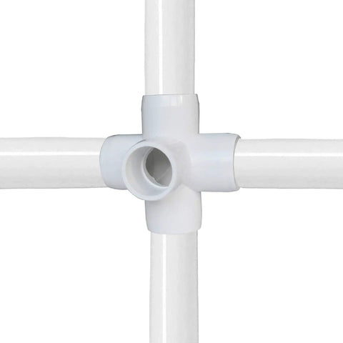 12 Pack 5 Way PVC Fittings 1 Inch Schedule 40 Elbow Connectors For Furniture Building Greenhouse Shed Tent Connections installed