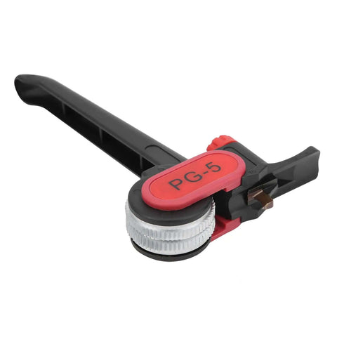 RouPG-5 Manual Cable Stripper with Replaceable Blades for Round Cables 25mm Diameter or More, side view of hand tool