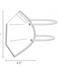 Diagram of N95 Disposable Respirator Mask Made In USA Super Comfy Fit Breathable Skin Friendly Nonwoven Fabric NIOSH Approved