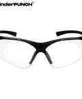 Front view of Full Lens Magnification Safety Glasses For Readers With ANSI Z87.1 Certified Impact Resistant Polycarbonate Lenses Tinted 1.00 Diopter