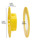 Pro Grade Plastic Bushing For Metal Studs Pack Of 100 Grommet Protector Rust Proof And Corrosion Resistant Protect Wire Insulation From Sharp Edges And Enable Smooth Wire Pulling 2 By 4 Inch Stud Size, yellow 14mm hole