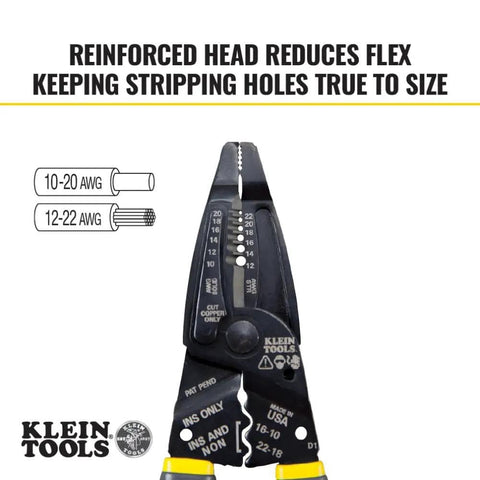 Electrician Multi Tool Wire Stripper Crimper Cutter Long Nose Design For 10 20 AWG Solid And 12 22 AWG Stranded Reinforced Head