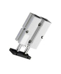 Dual Shaft Pneumatic Actuator With Compact Stroke TN20X20S M5 Port for automated systems, side angle view