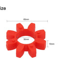 Flexible Coupling Insert for Industrial Machinery Drives and GR Series Models GR14 to GR125, Durable Urethane Core for Heavy Duty Conveyors, Pumps, and Rotating Equipment, High Strength Power Transmission Solution, 65mm x 30mm x 15mm polyurethane insert