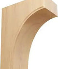 Clarksville Wood Brackets 3 1/2 Inch Wide 6 Inch Deep 8 Inch High 4 Pack Red Oak, Ready To Paint Or Stain Precision Carved Corbels Side View