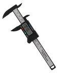 YUEHISY Digital Caliper Mini LED 0 100mm Plastic Lightweight Portable with digital display and measuring jaws.