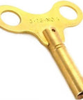 Size 4 Brass Clock Winding Key Mainspring Winder with 3.25mm Hole, solid brass construction for chime clocks