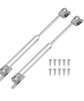 Heavy Duty Gas Hydraulic Struts Pair Delivering Smooth Soft Close Assist For Sturdy Flip Doors And Large Toy Box Lids with screws.