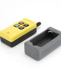 Upgrade Your System With This F21-2S 2-Button Elevator Electric Hoist Conveying Controller Running Smoothly On DC 24V For Small Industrial Automation And HS-4 ACDC 12V Support In A Sleek Single Color Finish, featuring yellow hoist control with gray casing.