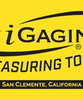 iGaging Measuring Tools logo with text 'San Clemente, California' on a yellow background