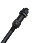 Rear Bike Hub Axle Kit 175mm 6.8in 3/8in Black 26 TPI Conical Lock Nut, side view
